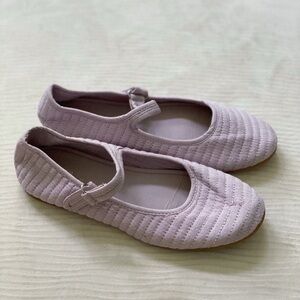 Zara girls lilac purple quilted Maryjane style shoes size 3 youth kids